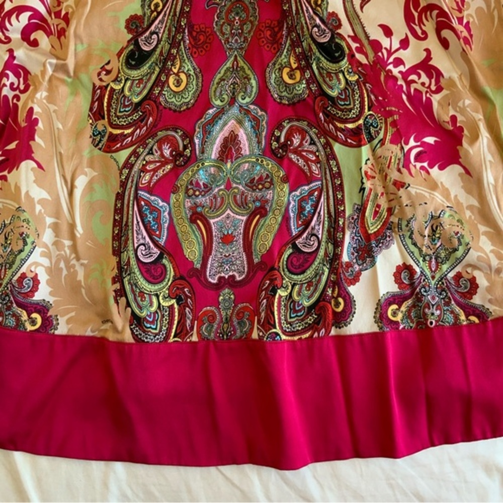 Bebe Red Y2k Multicolored Ethnic Patterned Women’… - image 2